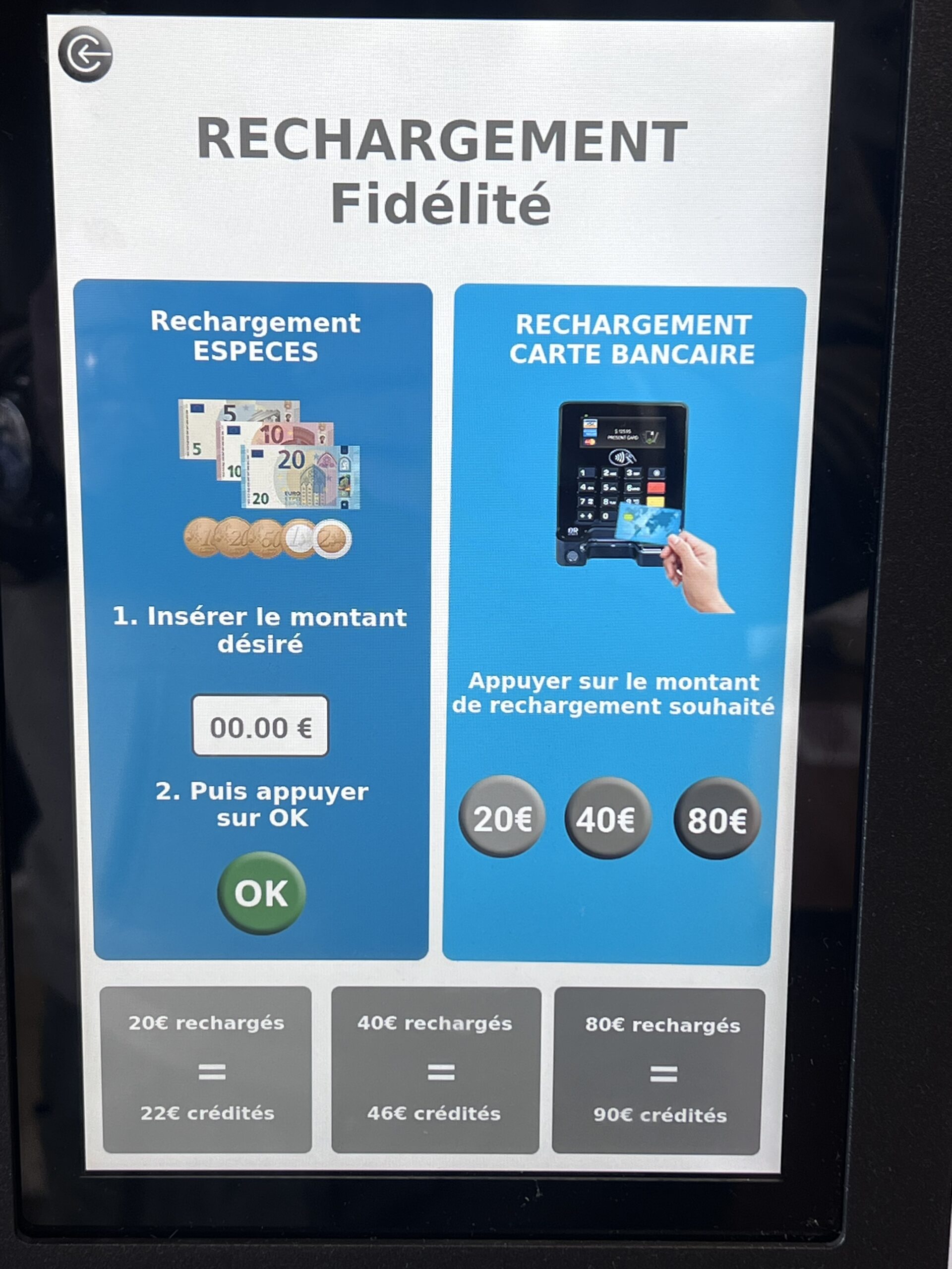 Vertical-Laverie - Recharge Carte de fidélité